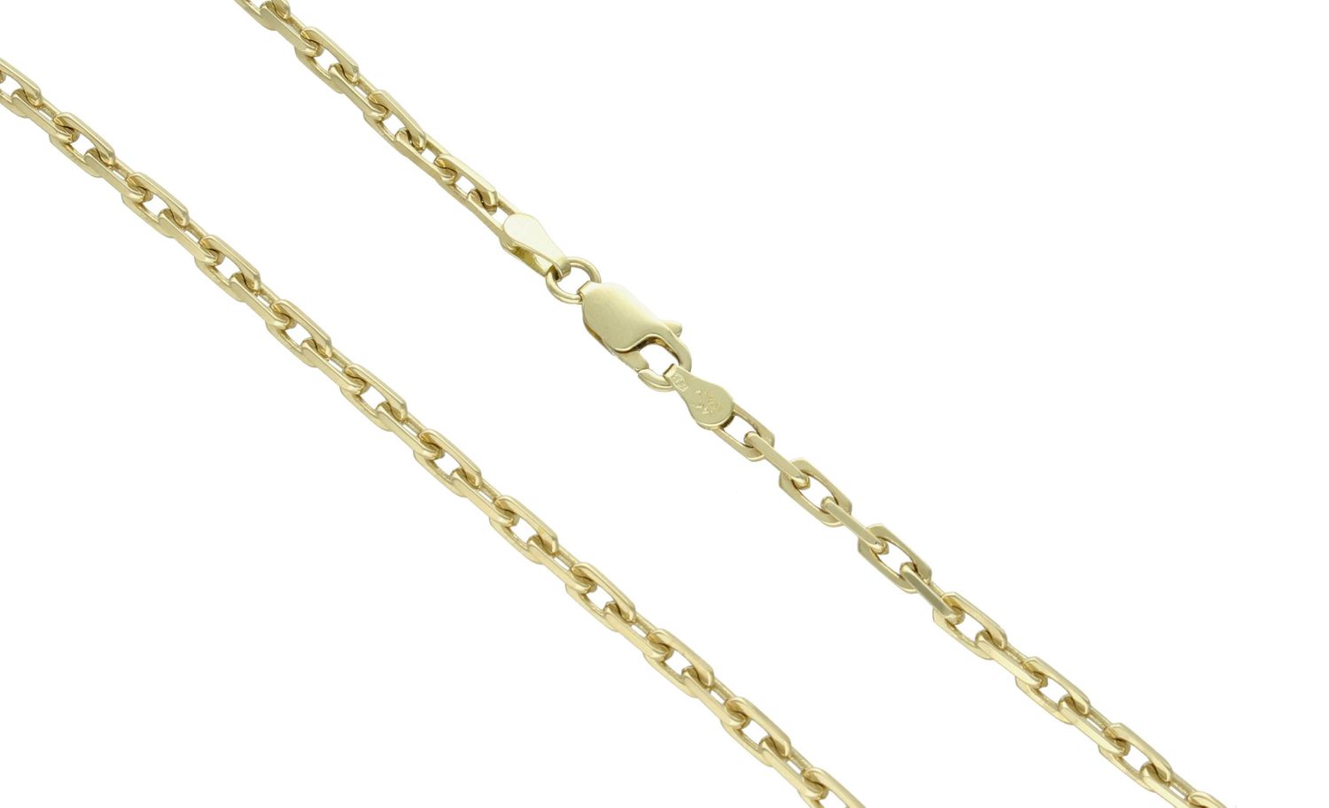 Łańcuszek złoty ankier próba 585, DIA-LAN-12641-585 3mm Klasyczny i uniwersalny łańcuszek o splocie ankier, wykonany z żółtego złota próby 585. Łańcuszki to uniwersalne dodatki, które sprawdzają się na każdą okazję.jpg